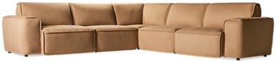 Watch Party 5 Piece Sectional - Immersive Sound - Adjustable Volume & Vibration - Cushy Foam Seats - Wide Track Armrests