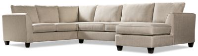Bailey 3 Piece Sectional - Traditional Design - Plush Cushions - Eight Coordinating Toss Pillows