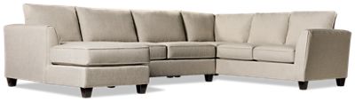 Bailey 3 Piece Sectional - Traditional Design - Plush Cushions - Eight Coordinating Toss Pillows