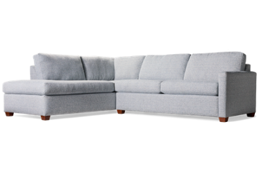 Palisades 2 Piece Sectional - Generously Cushioned - Transitional Style - 100% Cotton Cover - High Resiliency Foam Seat - Two Toss Pillows