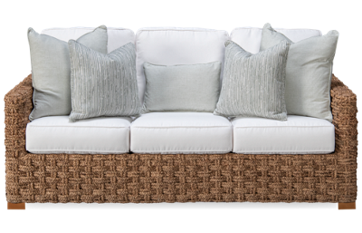 Woven Sofa with Pillow Pack