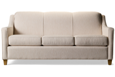 Gainesville Sofa & Pillow Pack - Durable Sunbrella Fabric - Sloped Track Arms - 5 Coordinating Toss Pillows - Plush Comfort