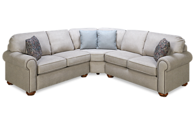 Preston 3 Piece Sectional with Nailhead