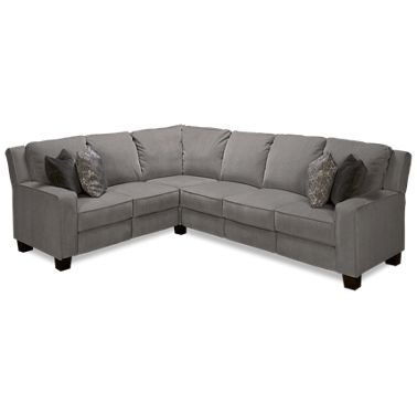 Power 3 Piece Reclining Sectional, Traditional Sectional Sofas With Recliners