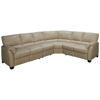 Donato Leather Power 4 Piece Reclining Sectional with 2 Recliners
