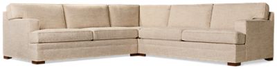 Pit 3 Piece Sectional - Soft Fabric - Wide Track Arms - Plush Down Cushions - Deep Seating Comfort