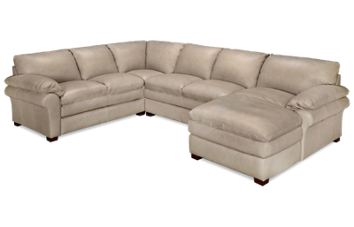 Hogan 3 Piece Leather Sectional 