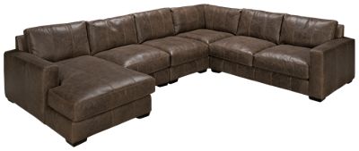 Bernhardt-Dawkins-Bernhardt Dawkins 5 Piece Leather Sectional - Jordan ...