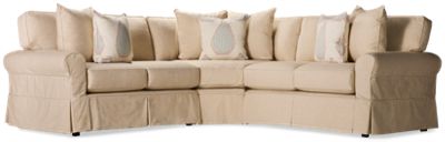 Dennis 3 Piece Sectional with Slipcover