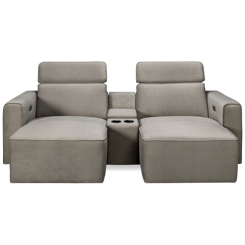 Colton 3 Piece Power Reclining Sectional with 2 Recliners with Tilt Headrest and Console