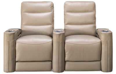Beckett 2 Piece Leather Power Reclining Sectional with 2 Recliners with Tilt Headrest and Lumbar