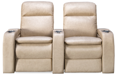 Vertex 2 Piece Leather Power Reclining Sectional with 2 Recliners with Tilt Headrest and Lumbar