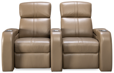 Flicks 2 Piece Leather Power Reclining Sectional with 2 Recliners with Tilt Headrest