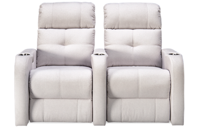 Audio 2 Piece Power Reclining Sectional with 2 Recliners with Tilt Headrest