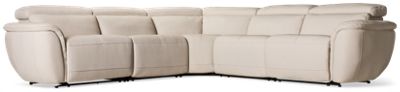 Henry Leather 5 Piece Power Reclining Sectional
