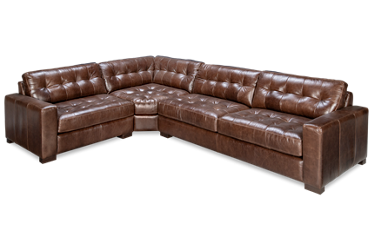 Utah 3 Piece Leather Sectional