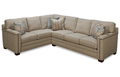 Solutions 1 2 Piece Sectional with Nailhead