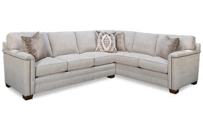 Solutions 2 Piece Sectional with Nailhead