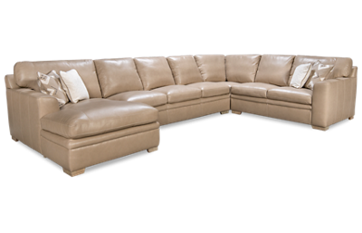Yuban 4 Piece Leather Sectional