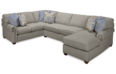 Morgan 3 Piece Sectional with Nailhead