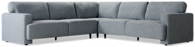 Tribeca 3 Piece Sectional - Chic Contemporary Design - High Resiliency Foam Cushions - Streamlined Comfort