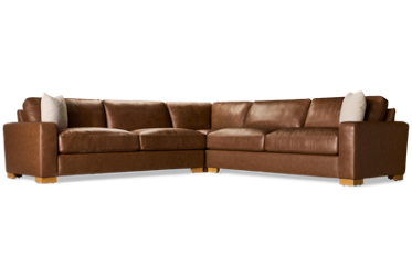 Declan 3 Piece Leather Sectional