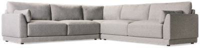 Monterey 3 Piece Sectional - Plush Foam Cushions - Contemporary Track Arms