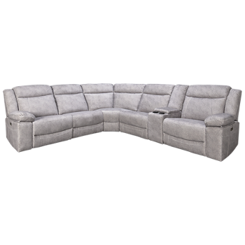 Dallas 6 Piece Power Reclining Sectional with 3 Recliners and Console