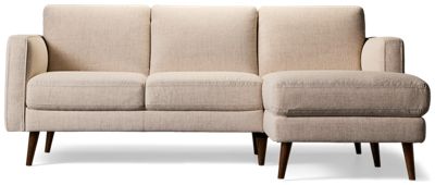 Destrezza 2 Piece Sectional - Soft Durable Fabric - Mid-Century Modern - Cozy Chaise Lounge