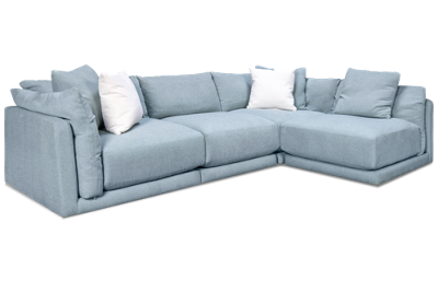 Dumont 4 Piece Sectional with 5 Toss Pillows