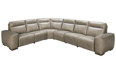 Bernhardt Elba 4 Piece Leather Reclining Sectional with
