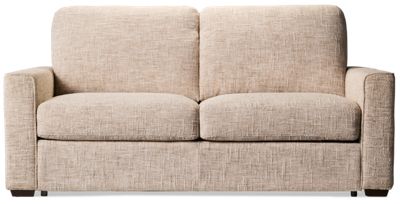 Crash Pad Full Sofa Bed - Track Arms - Durable Fabric - Contemporary Sleeper - Memory Foam Mattress