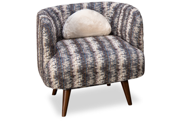 Design Lab Accent Swivel Chair with Toss Pillow