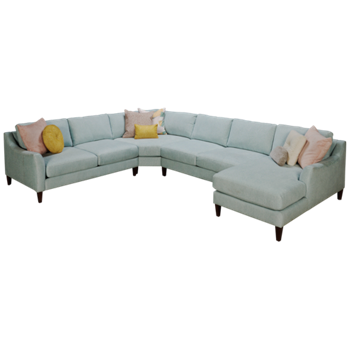 Design Lab 4 Piece Sectional with Toss Pillows