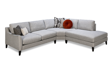 Design Lab 3 Piece Sectional with Toss Pillows