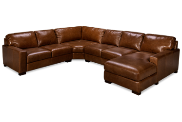 Pista 4 Piece Leather Sectional