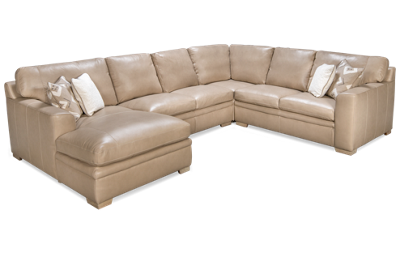 Yuban 4 Piece Leather Sectional