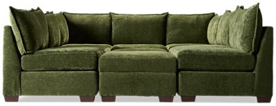 Puzzle 9 Piece Sectional - Modern Modular Design - Soft Upholstery - Perfect for Entertaining - Convenient Storage Ottomans - Plush Cushions - Versatile Configuration Options