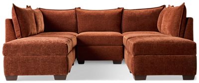 Puzzle 7 Piece Sectional - Modern Modular Design - Soft Upholstery - Perfect for Entertaining - Convenient Storage Ottomans - Plush Cushions - Versatile Configuration Options