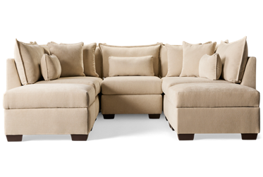 Puzzle 7 Piece Sectional - Modern Modular Design - Soft Upholstery - Perfect for Entertaining - Convenient Storage Ottomans - Plush Cushions - Versatile Configuration Options