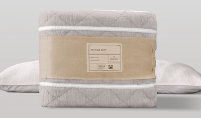 PureCare® Dr. Weil Collection Heritage Comforter - 100% Natural Cotton Cover - Garment Washed Softness - Textured Reversible Design - Extra-Cozy Heavyweight Warmth
