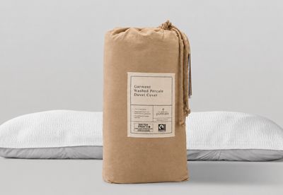 PureCare® Dr. Weil Collection Duvet Cover - Breathable 100% Natural Cotton - Garment Washed - Hidden Button Closures - Cool-Touch (Ochre)