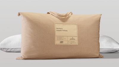 PureCare® Dr. Weil Collection Perfect Kapok Pillow - Breathable Cotton & Wool Cover - Natural Kapok Fiber & Talalay Latex Fill - Hypoallergenic & Thermoregulating