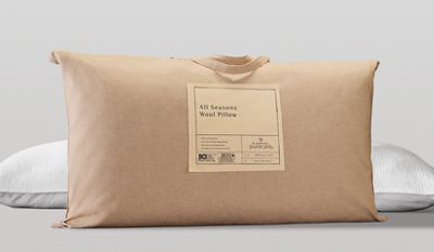 PureCare® Dr. Weil Collection All Seasons Wool Pillow - Soft 100% Natural Cotton Cover - Merino Wool Blended Fill - Hypoallergenic & Thermoregulating