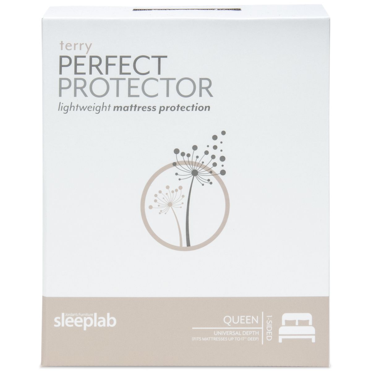 Jordan's Sleep Lab Terry Mattress Protector - Moisture-Proof Top Panel - Breathable & Quiet Design - Dust-Mite & Allergen Barrier