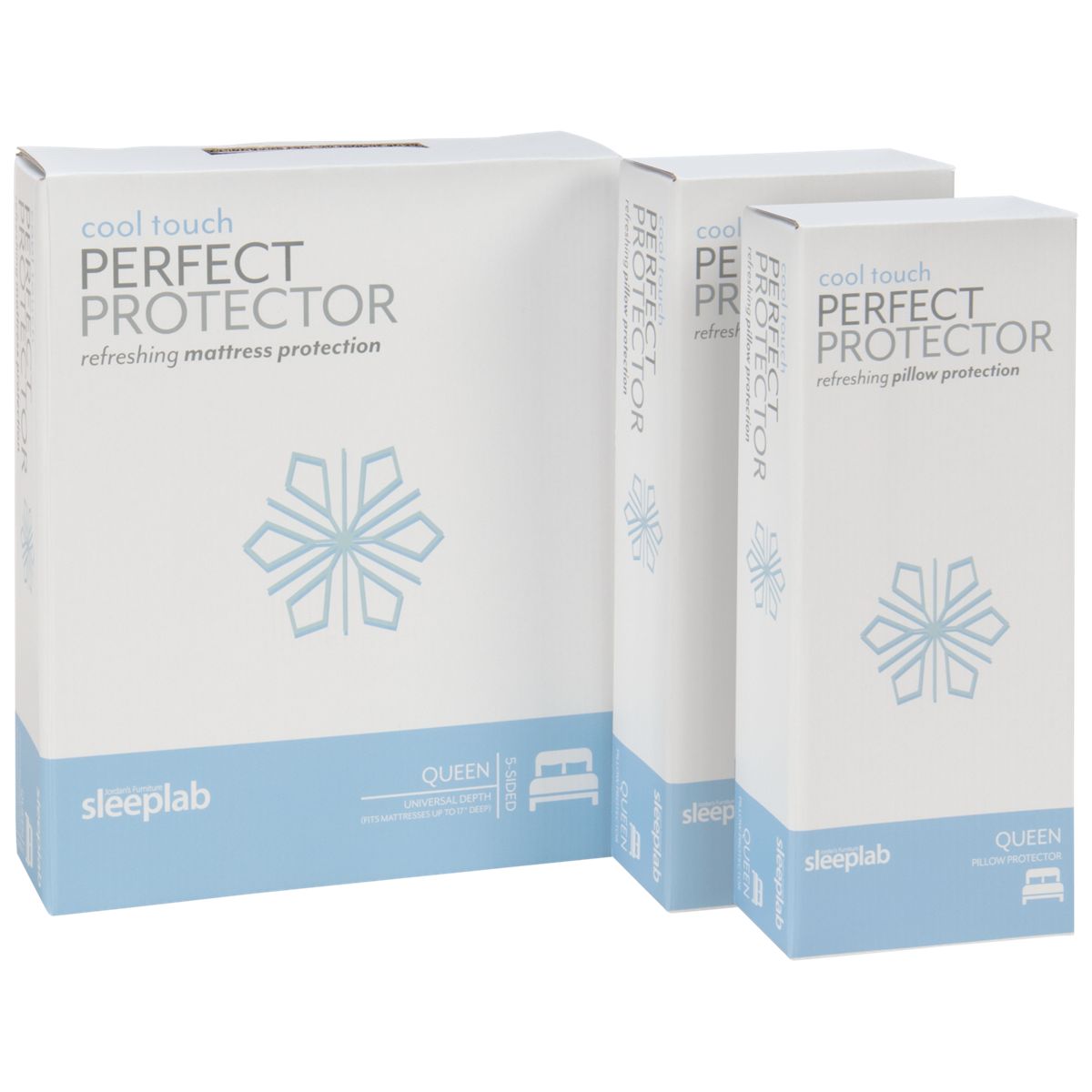 Jordan's Sleep Lab Cool Touch Split Head Mattress Protector Bundle - Tailored Fit - Comprehensive Protection - Luxuriously Soft Fabric