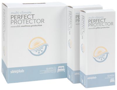 Jordan's Sleep Lab Multi-Climate Mattress Protector Bundle - Reversible Temperature Solutions - Protects Mattress & Pillows - Allergen-Free Sleep Space
