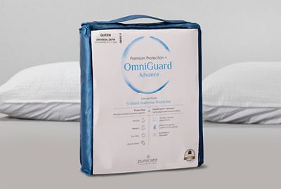 PureCare® OmniGuard® 5-Sided Mattress Protector - Prevents Mold And Mildew - Lightweight Breathable Fabric - Snug Fitted Design - Complete Mattress Coverage