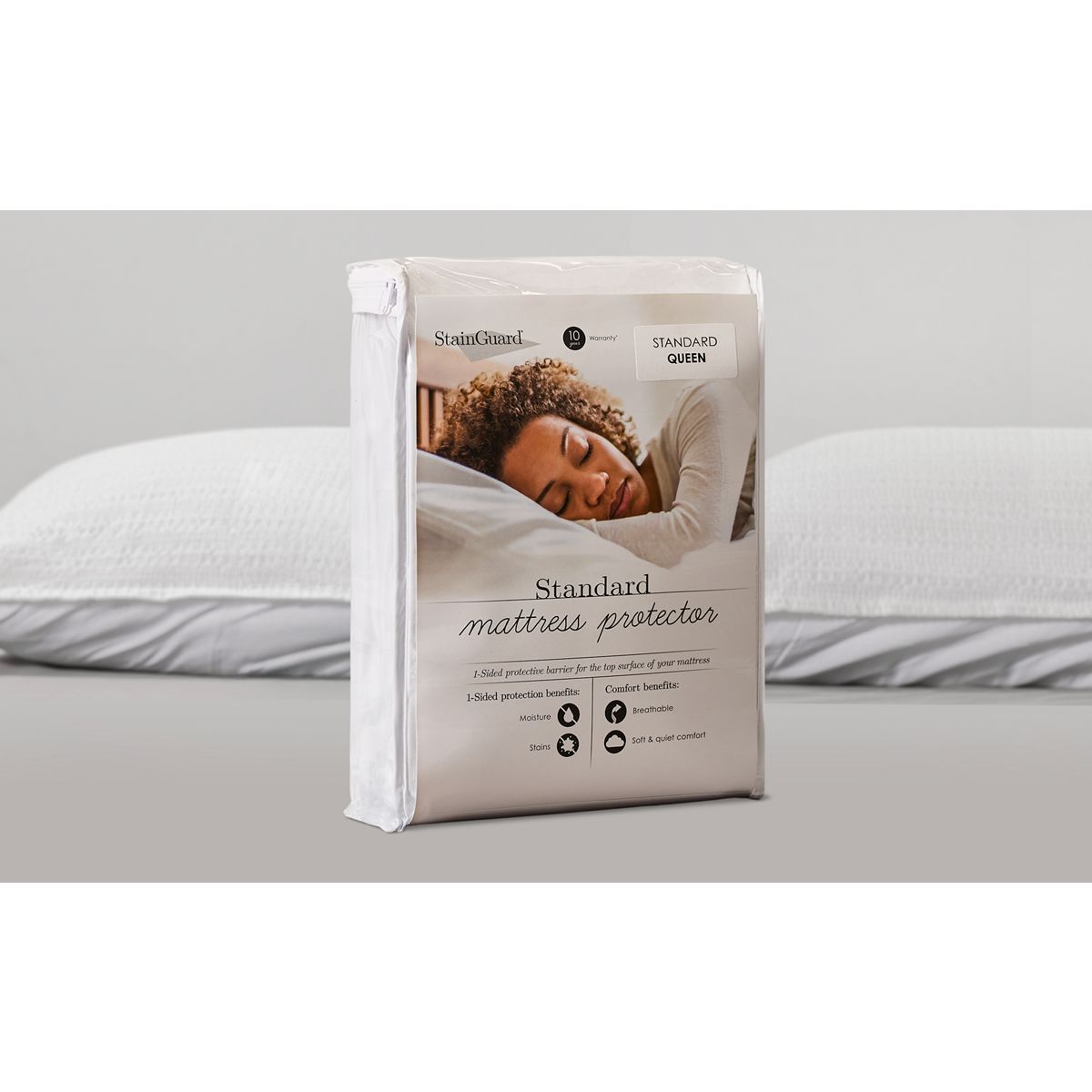 PureCare® Standard Mattress Protector - Moisture-Proof - Breathable Stain Protection - Soft & Quiet - Dust-Mite & Allergen Barrier