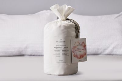 PureCare® Weightless Cotton Split Head Sheet Set - White Lightweight Micro Cotton - Precision Fit Corners®